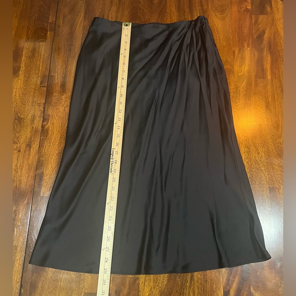 NWOT! Ravella | Alessa 100% Silk Skirt | Caviar Black | M - Picture 5 of 8